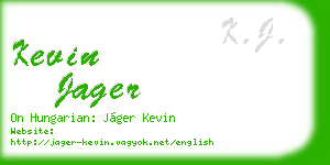 kevin jager business card